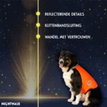 Gilet di sicurezza per cani con dettagli riflettenti e chiusura in velcro, arancione, L – Nightwalk Safety Vest - immagine 3