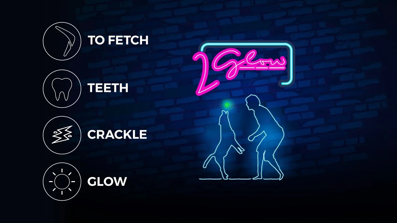 Palla per cani luminosa al buio – 2 Glow Treat Ball on Call - immagine 2