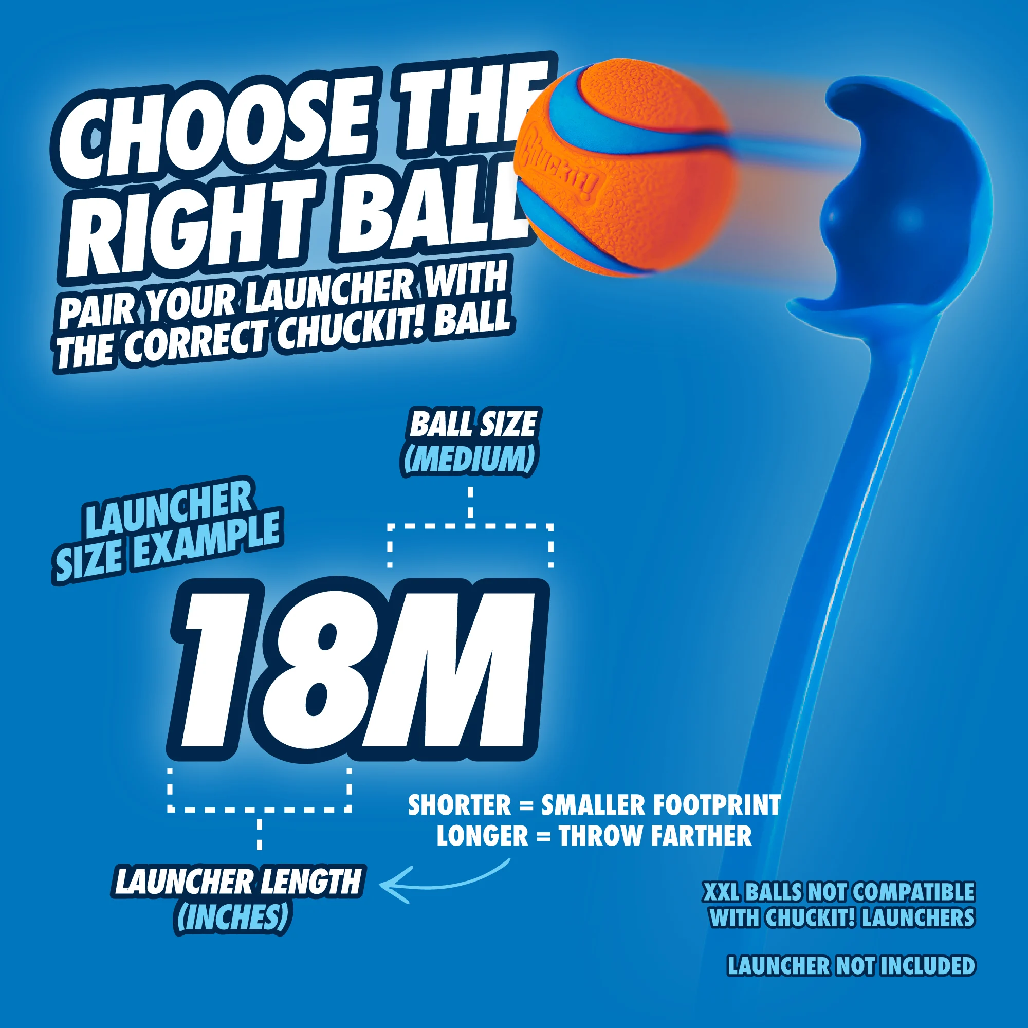 Lanciallina con pallina, 45 cm – Chuckit! Junior Ball Launcher - immagine 4