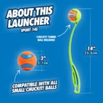 Lanciapalle per cani S con pallina da tennis, 35 cm – Chuckit! Sport Launcher - immagine 6