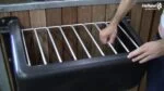 Mangiatoia slow feeder per fieno per cavalli con griglia in acciaio, 140 l - immagine 4
