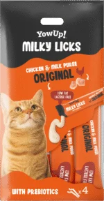 Snack da leccare per gatti al pollo e latte – YowUp! Milky Licks