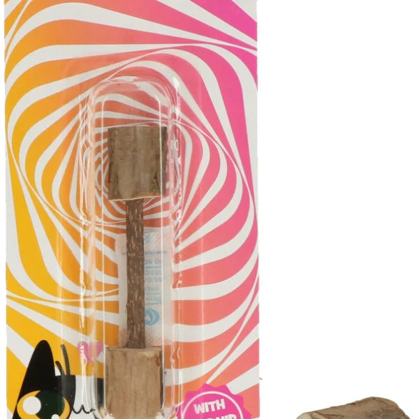 Gioco in legno a forma di manubrio per gatti con MADNIP – Addicted! Wood Dumbell