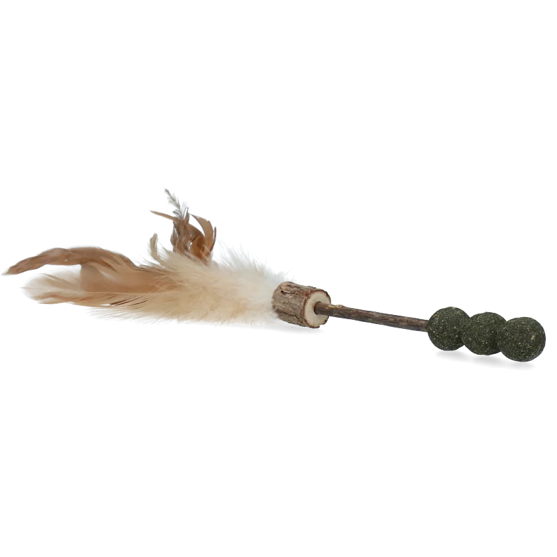 Bacchetta gioco per gatti con palline, piume e MADNIP – Addicted! Stick with Balls & Feathers - immagine 2