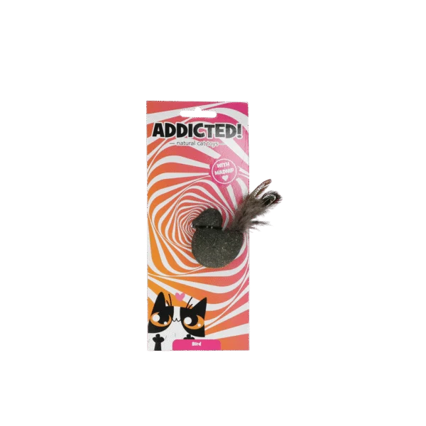 Uccellino gioco per gatti con piume e MADNIP – Addicted! Bird with Feathers