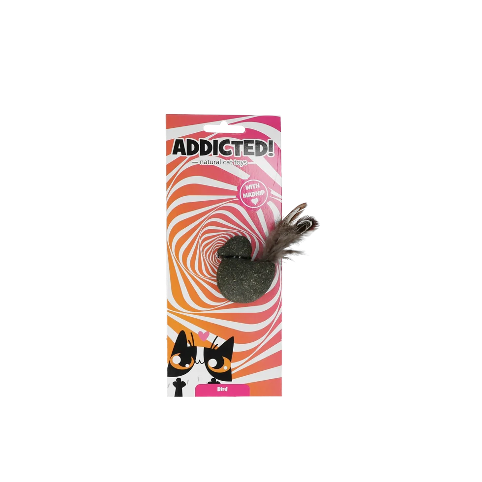 Uccellino gioco per gatti con piume e MADNIP – Addicted! Bird with Feathers - immagine 1