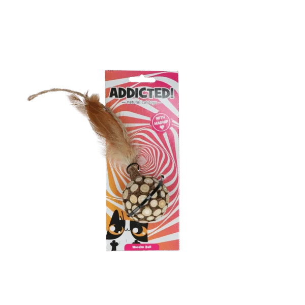 Pallina per gatti con piume e MADNIP – Addicted! Ball with Feathers