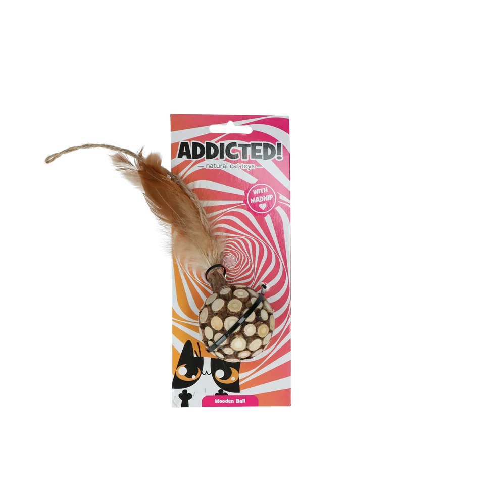 Pallina per gatti con piume e MADNIP – Addicted! Ball with Feathers - immagine 1