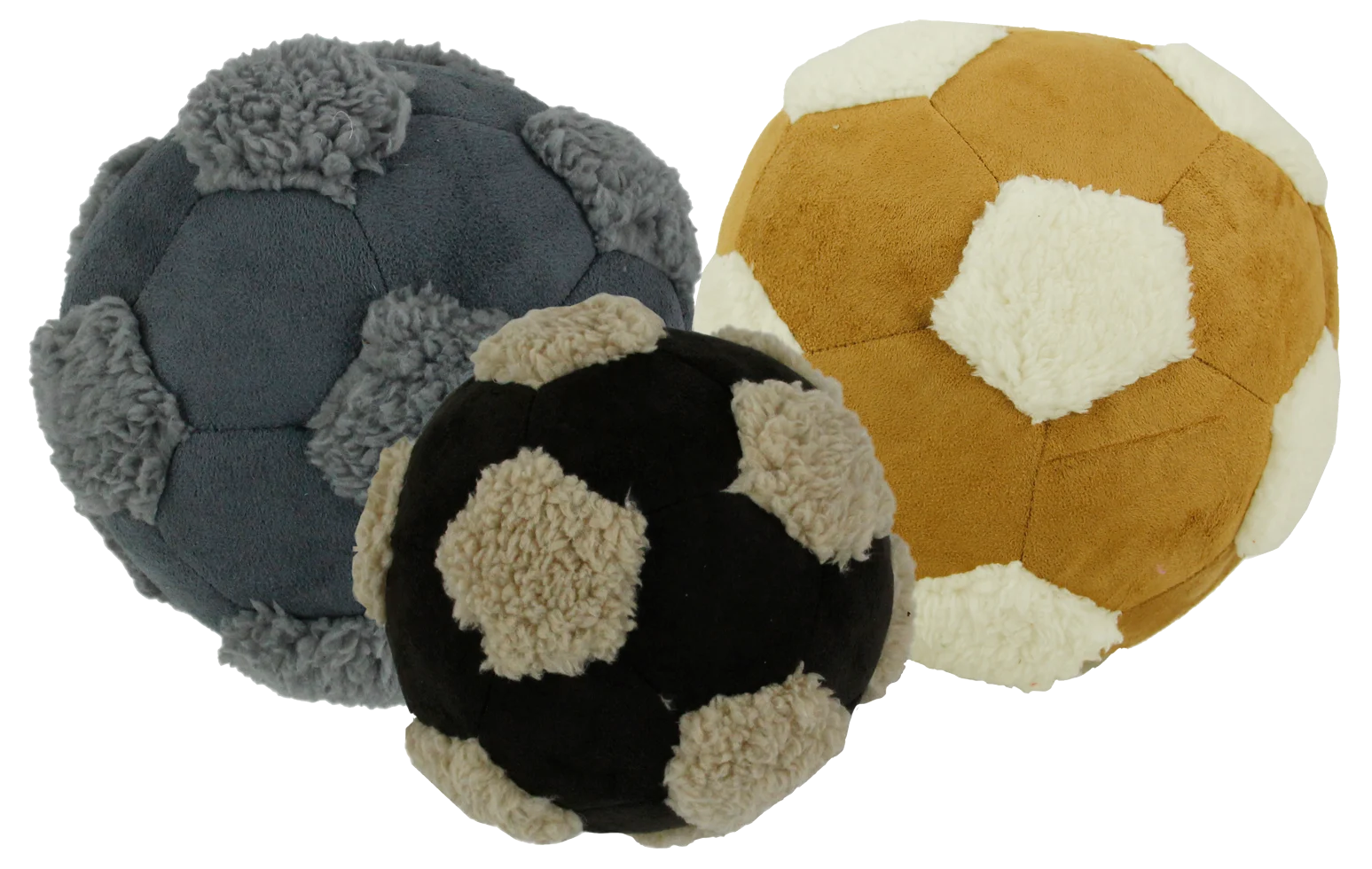 Pallina per cani in pile con squeaker, Ø 15 cm – AFP Lambswool - Cuddle Football L - immagine 1