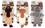 Peluche per cani in finto pile con bottiglia scrocchiante, 27,5 x 18,5 x 9,7 cm – AFP Lambswool - Cuddle Crackler