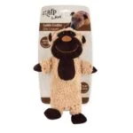 Peluche per cani in finto pile con bottiglia scrocchiante, 27,5 x 18,5 x 9,7 cm – AFP Lambswool - Cuddle Crackler - immagine 4