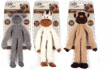 Peluche per cani con corda per i denti e squeaker, 43 x 16 x 6,5 cm – AFP Lambswool - Cuddle floppers