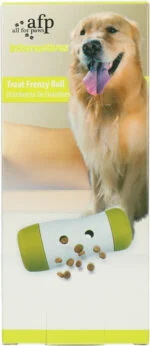 Dispenser per cani con erogazione regolabile, 15,5 x ø 6 cm – AFP Interactives - Treat Frenzy Roll - immagine 5