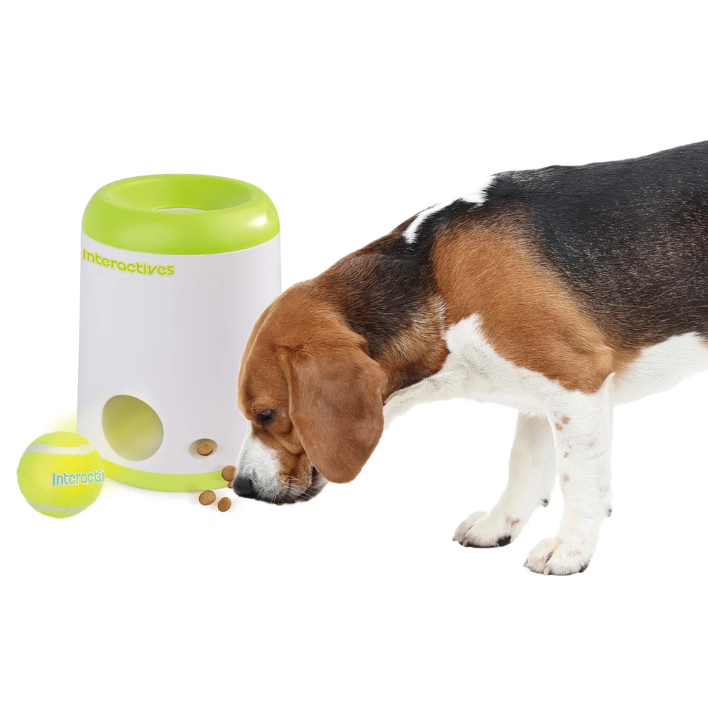 Gioco di ricompensa per cani con pallina da tennis e scomparto estraibile per crocchette – AFP Interactives Fetch'N'Treat 2nd Generation - immagine 3