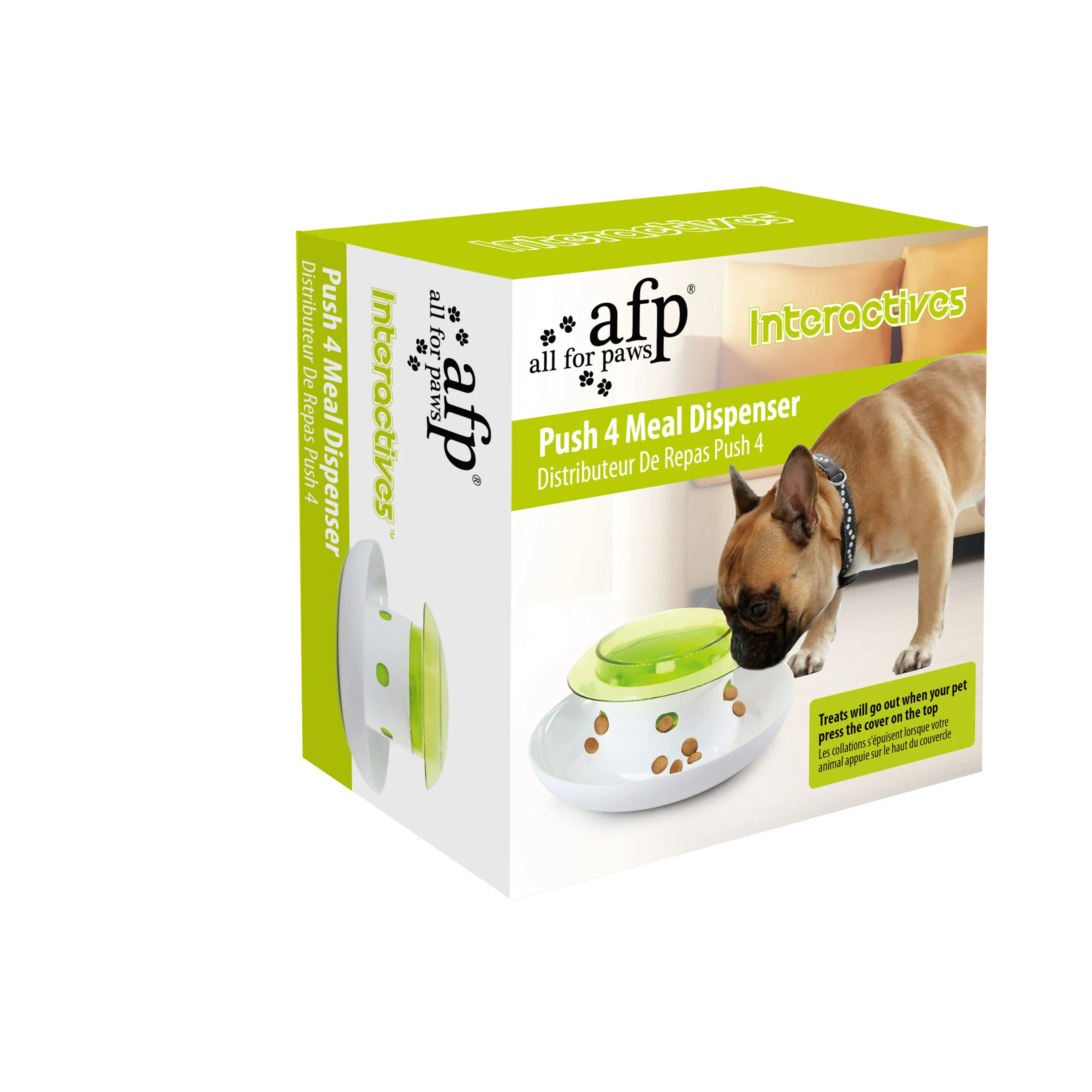 Dispenser per il Cibo per Cani con Pulsante e Vaschetta di Raccolta – AFP Interactives Push 4 Meal Dispener - immagine 1