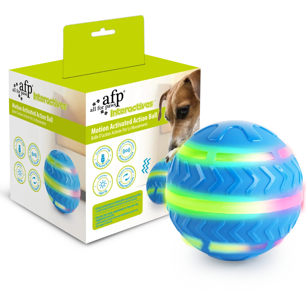 Palla luminosa per cani con movimento, ricaricabile via USB – AFP Interactives Motion Activated Action Ball - immagine 1