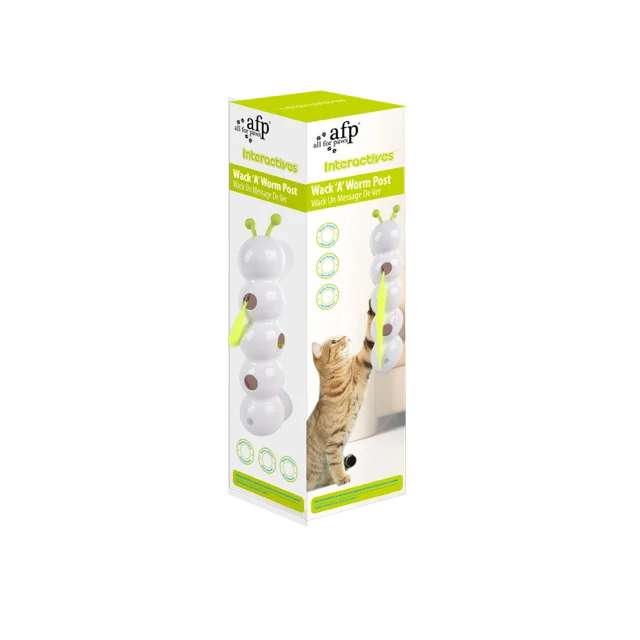 Gioco interattivo per gatti con coda mobile e sensore di movimento – AFP Interactives Wack'A'Worm Post - immagine 1