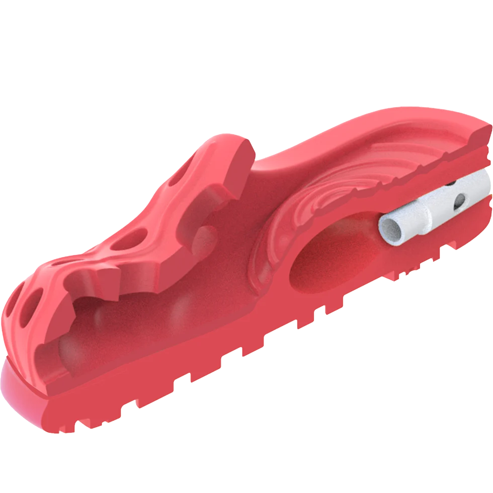Gioco da masticare a forma di pantofola in gomma con squeaker a ultrasuoni, S 11 x 5 cm – AFP Doggies' Shoes - Air Pups Slipper - immagine 3
