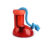 Dispenser per il Cibo per Cani a Forma di Scarpa con Corda, 10 x 10 cm – AFP Doggies' Shoes Big Boot Dispenser S - immagine 2