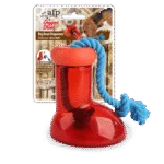 Dispenser di cibo per cani a forma di stivale con corda, 14 x 14 cm – AFP Doggies' Shoes Big Boot Dispenser L