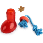 Dispenser di cibo per cani a forma di stivale con corda, 14 x 14 cm – AFP Doggies' Shoes Big Boot Dispenser L - immagine 4