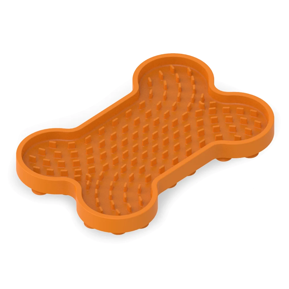 Tappetino da leccare per cani con rilievi e ventose, 20 x 14 cm – AFP Bone Appetit - Tasty Bone Lick Mat S - immagine 3