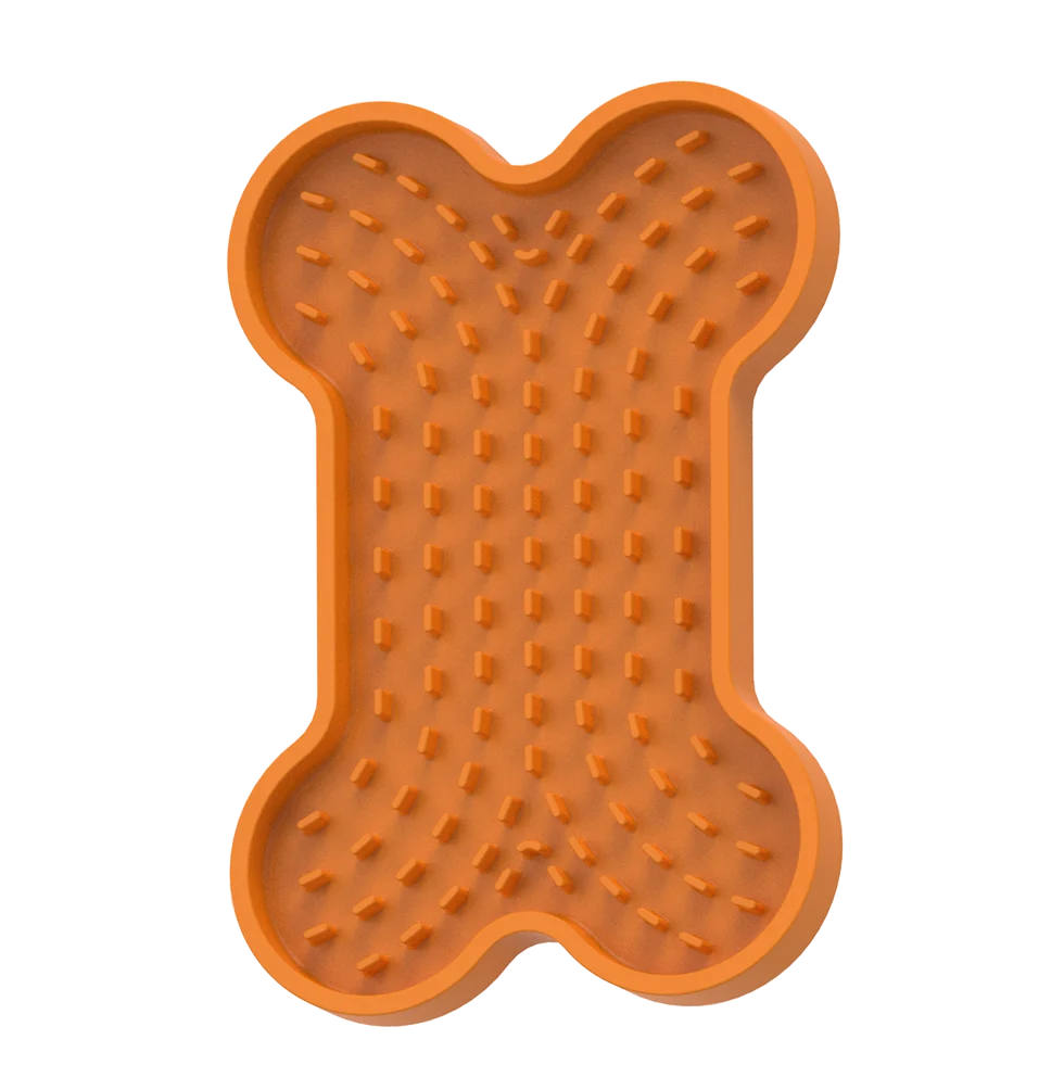 Tappetino da leccare per cani con rilievi e ventose, 20 x 14 cm – AFP Bone Appetit - Tasty Bone Lick Mat S - immagine 2