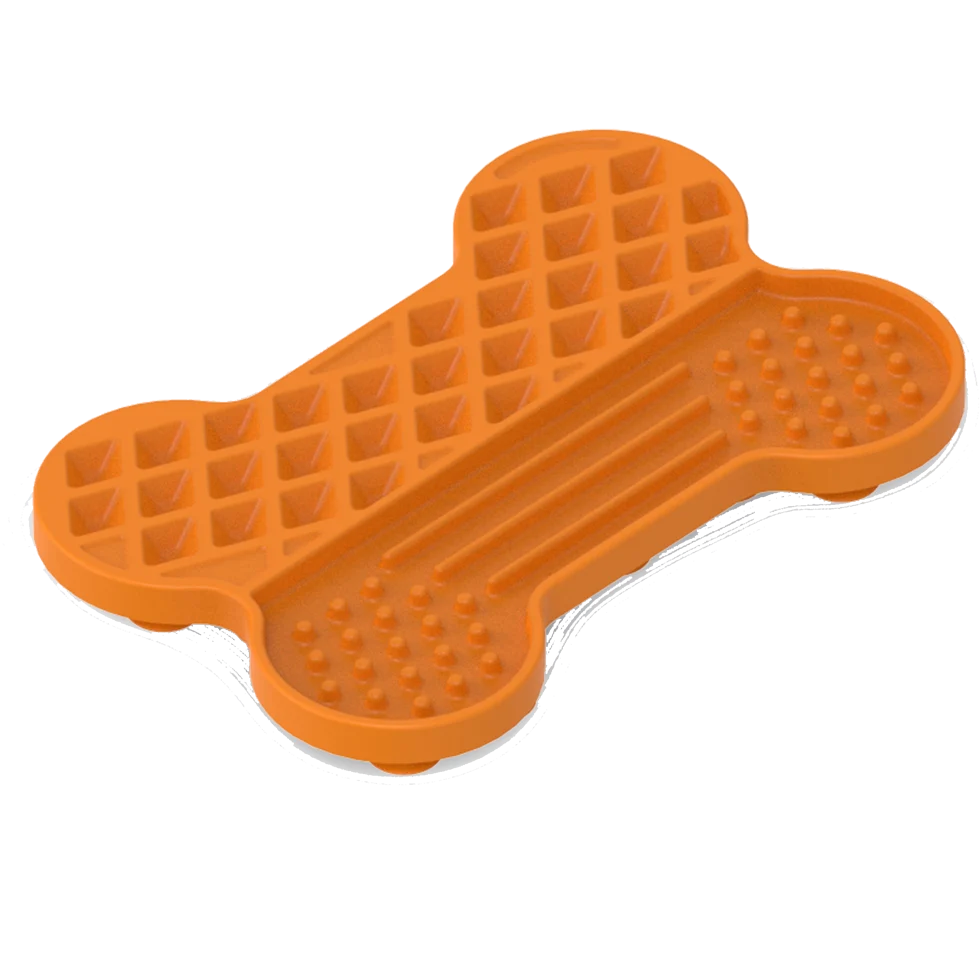 Tappetino da leccare per cani con rilievi e ventose, 28 x 19 cm – AFP Bone Appetit - Tasty Bone Lick Mat L - immagine 3
