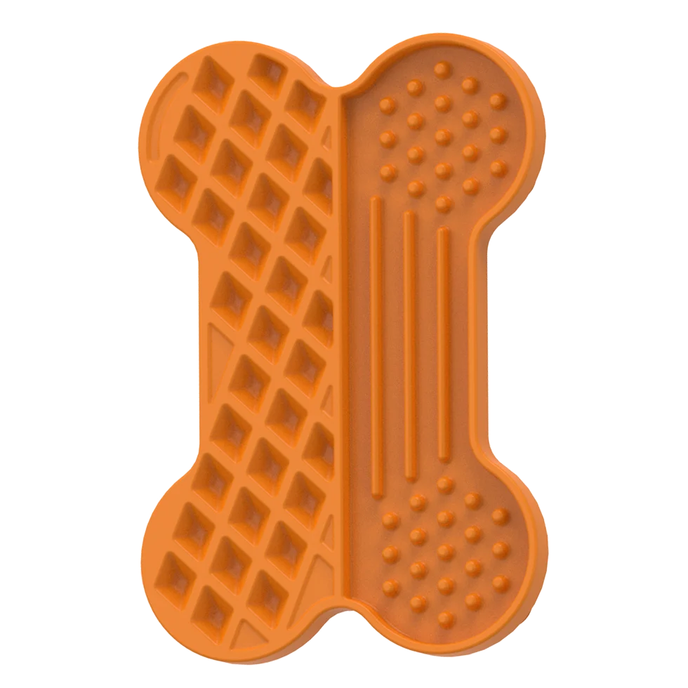 Tappetino da leccare per cani con rilievi e ventose, 28 x 19 cm – AFP Bone Appetit - Tasty Bone Lick Mat L - immagine 2