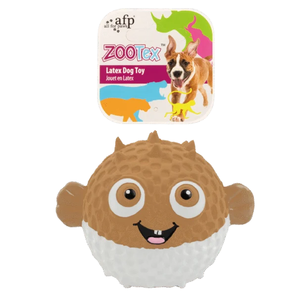 Gioco per cani in lattice Pesce palla con squeaker – AFP Bouncy Puffer