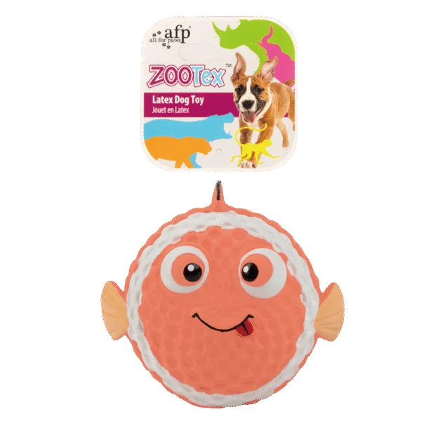 Gioco per cani in lattice Pesce pagliaccio con squeaker – AFP Bouncy Clown Fish