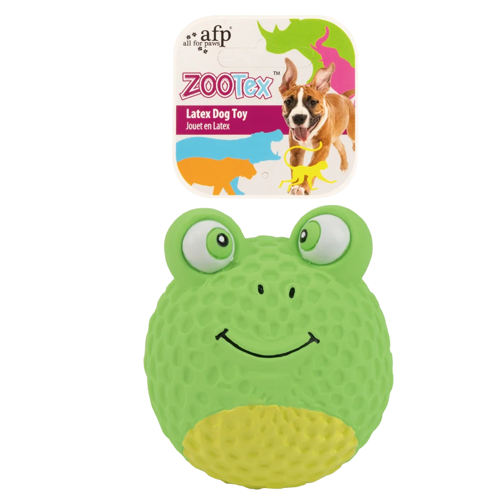 Gioco per cani in lattice a forma di rana con squeaker – AFP Bouncy Frog - immagine 1