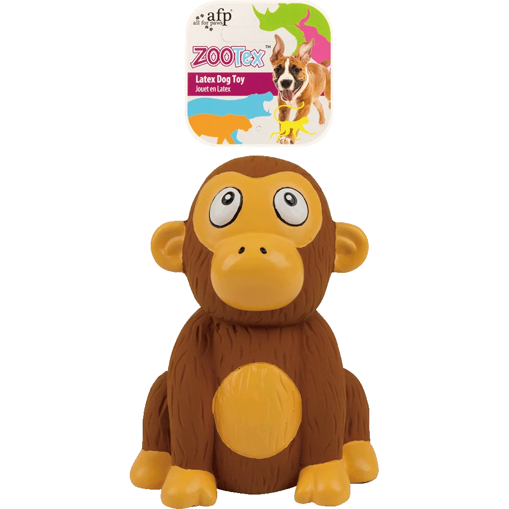 Gioco per cani in lattice con fischietto – AFP ZooTex Chistopher Chimp - immagine 1