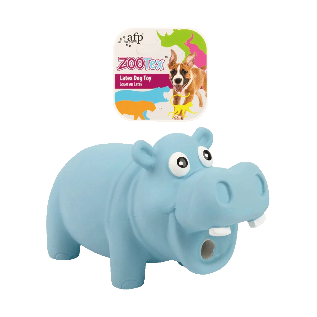 Gioco per cani in lattice con squeaker, taglia S – AFP ZooTex Hector the Hippo - immagine 1