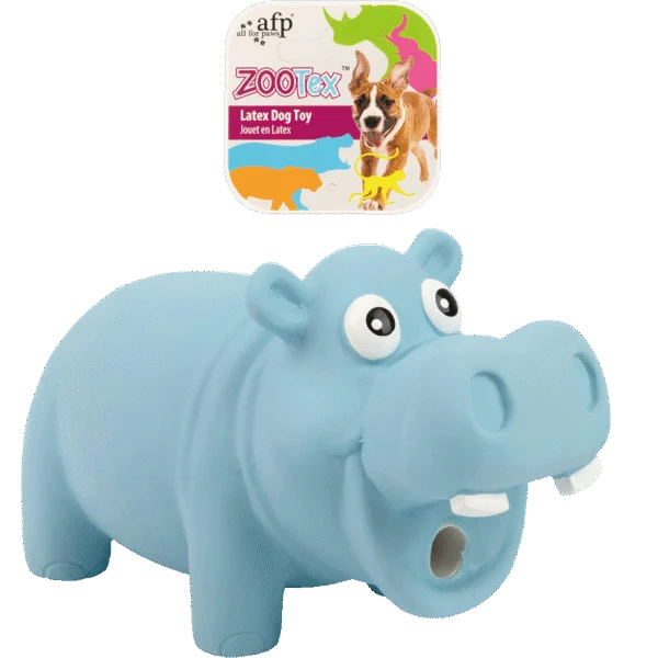 Giocattolo per cani in lattice con sonaglio, taglia L – AFP ZooTex Hector the Hippo