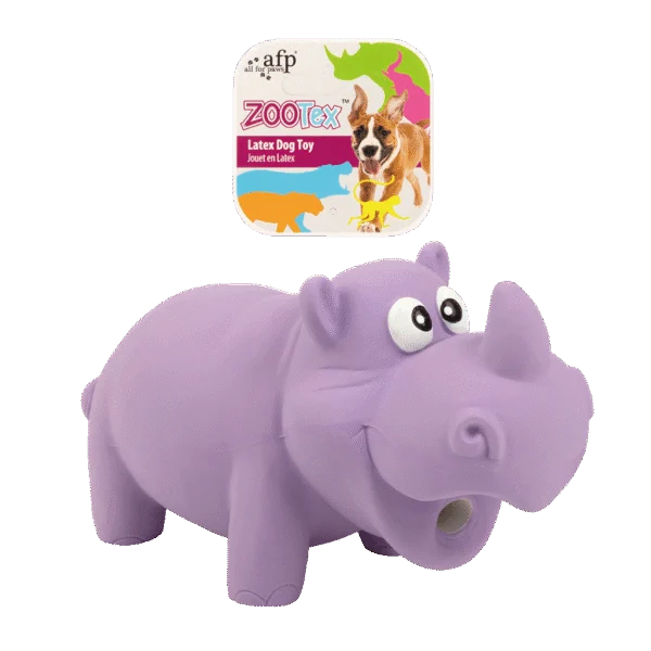 Gioco per cani in lattice con fischietto, misura S – AFP ZooTex Reginald the Rhino