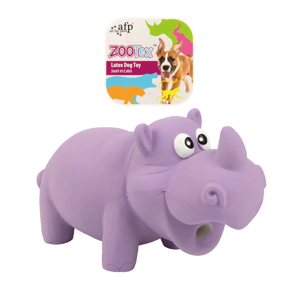 Gioco per cani in lattice con fischietto, misura S – AFP ZooTex Reginald the Rhino - immagine 1