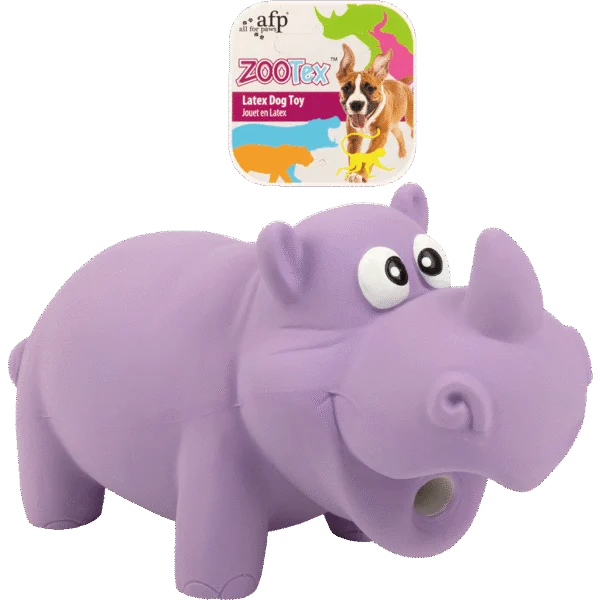Gioco per cani in lattice con fischietto, misura L – AFP ZooTex Reginald the Rhino