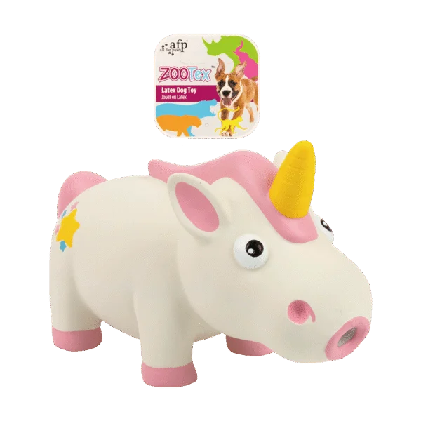 Gioco per cani in lattice con squeaker, taglia S – AFP ZooTex Peneloppe the Unicorn
