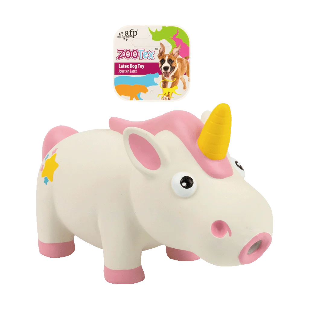 Gioco per cani in lattice con squeaker, taglia S – AFP ZooTex Peneloppe the Unicorn - immagine 1