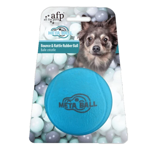 Palla in gomma per cani con sonaglio, ø 6,3 cm – AFP Meta Ball Bounce & Rattle Ball