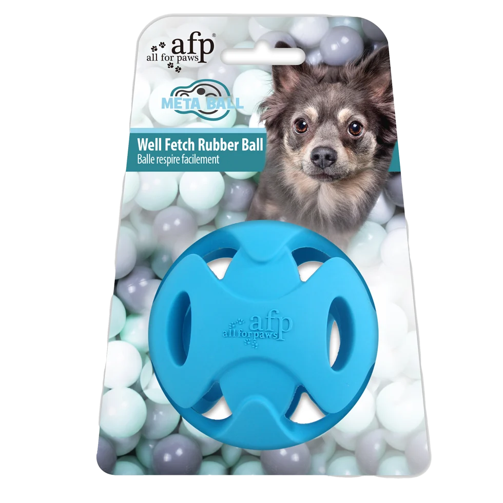 Pallina per cani con fori per il riporto, ø 6,3 cm – AFP Meta Ball Well Fetch Ball - immagine 1