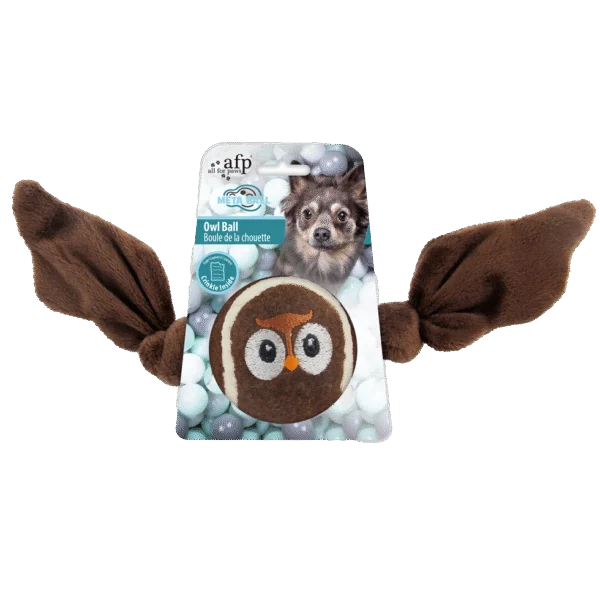 Pallina per cani a forma di gufo con ali morbide, 20 x 14 x 1,5 cm – AFP Meta Ball Ball Uil