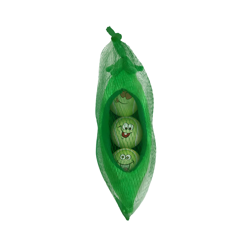 Set di palline per cani in un baccello di pisello, 3 palline con squeaker, ø 6,3 cm – AFP Meta Ball Ball Set w/ Pee Pod - immagine 3