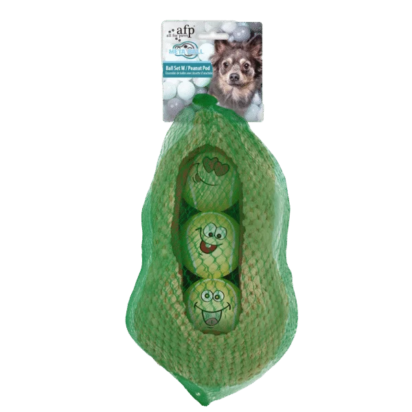 Set di palline per cani a forma di arachide, 3 palline con sonaglio, ø 6,3 cm – AFP Meta Ball Ball Set w/ Peanut pod