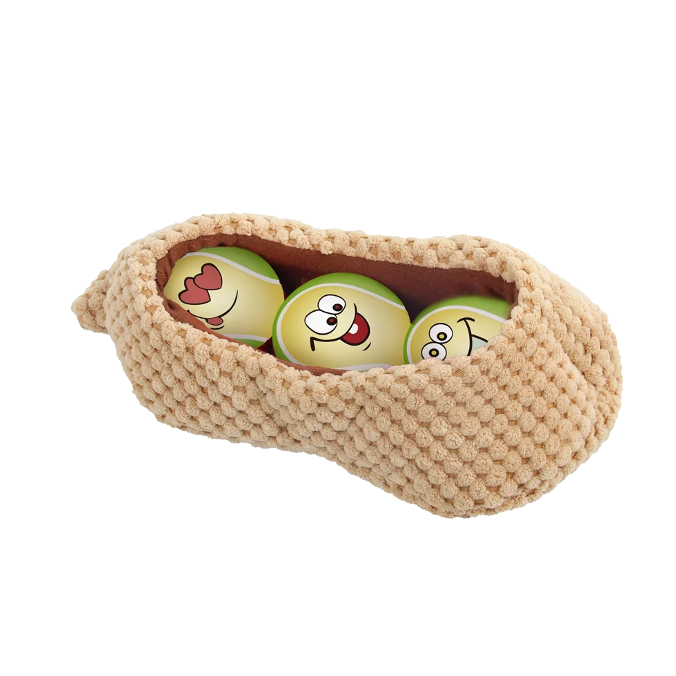 Set di palline per cani a forma di arachide, 3 palline con sonaglio, ø 6,3 cm – AFP Meta Ball Ball Set w/ Peanut pod - immagine 2