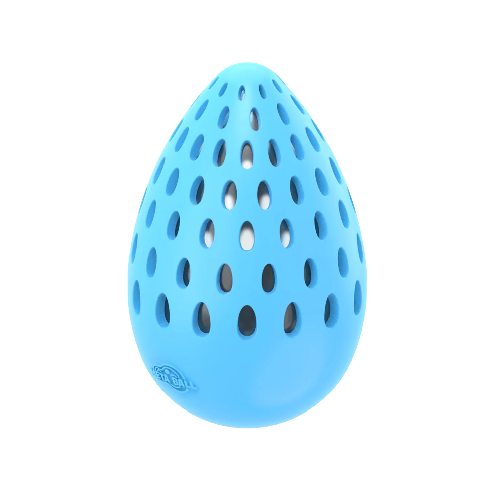Uovo da gioco per cani con rumore scoppiettante di bottiglia, L, 15,5 x 9,6 x 9,6 cm – AFP Meta Ball Holey Egg - immagine 2