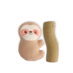 Set di giochi per cuccioli con peluche e squeaker, 2 pezzi – AFP Little Buddy 2-Pack Toy Cuddle Sloth - immagine 2