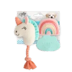 Set di giochi per cuccioli con 2 peluche e squeaker, 3 pezzi – AFP Little Buddy 3-Pack Toy Wonderland