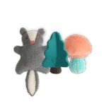 Set di giochi per cuccioli con 2 peluche e squeaker, 3 pezzi – AFP Little Buddy 3-Pack Toy Woodland - immagine 2